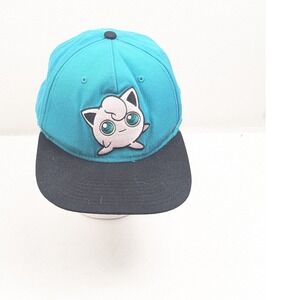 Pokemon Jigglypuff Turquoise Blue Black‎ Snapback Hat Cap Official Licensed